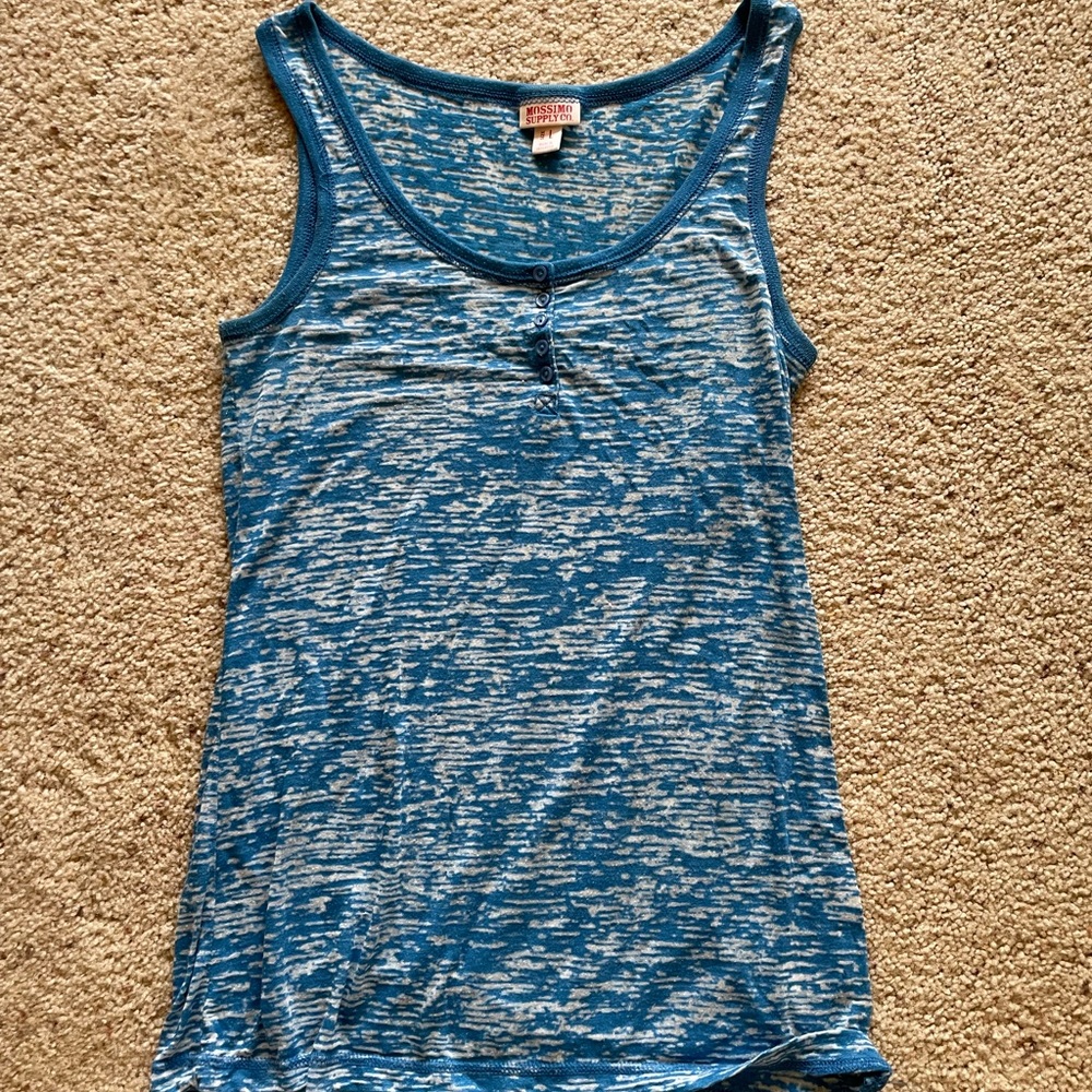 Black and blue tank top